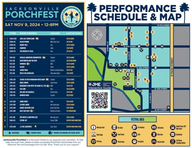 ANNOUNCING THE JACKSONVILLE PORCHFEST 2024 FESTIVAL MAP & PORCHFEST AFTER DARK