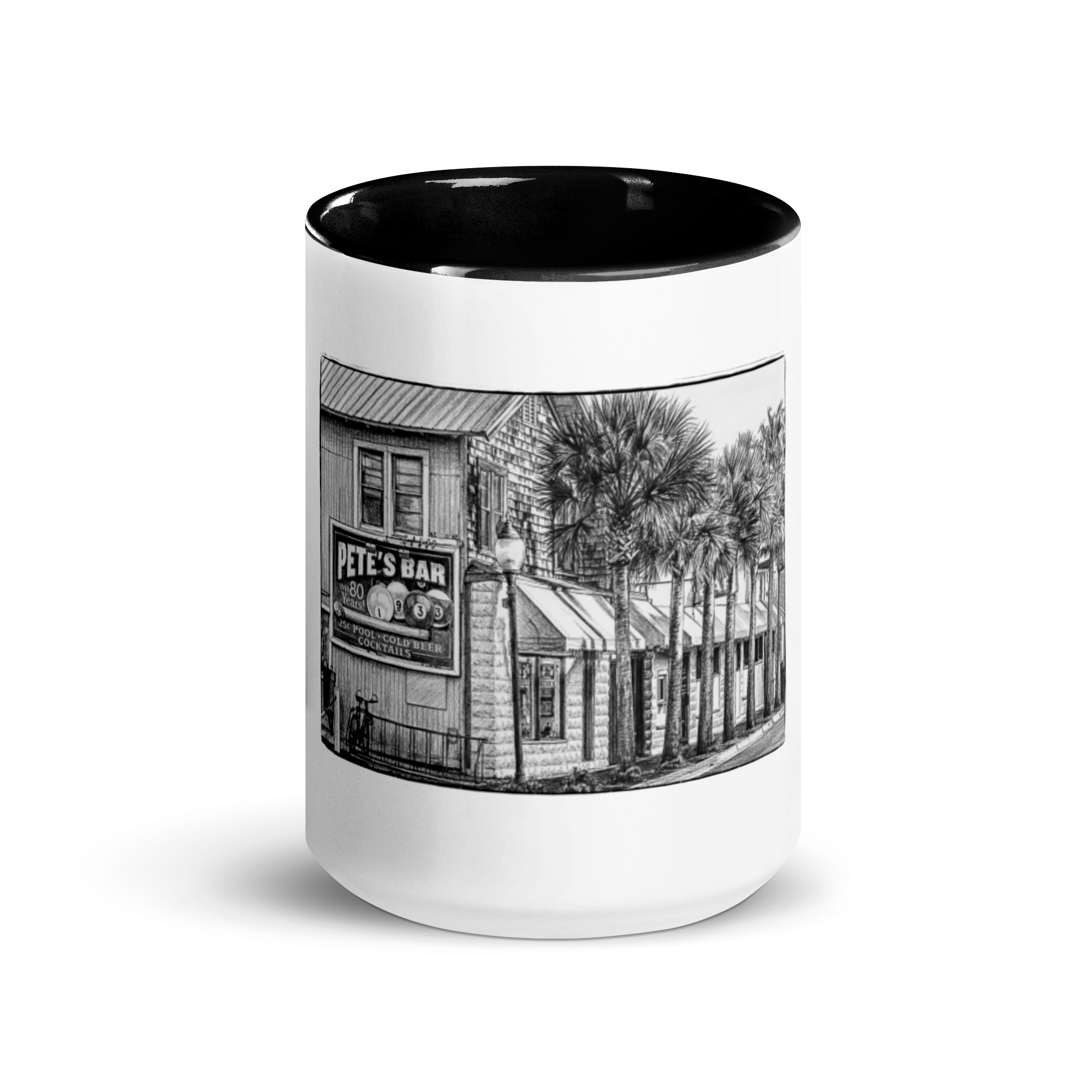 Pete's Bar Mug Nostalgic B&W