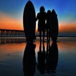 Jax Beach Pier (LensBall Photos, Pelicans, Surfers)